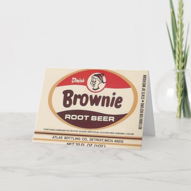 Biermarke Brownie Karte (Vorderseite)