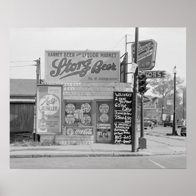 Biermarkt, 1938. Vintages Foto Poster (Vorne)