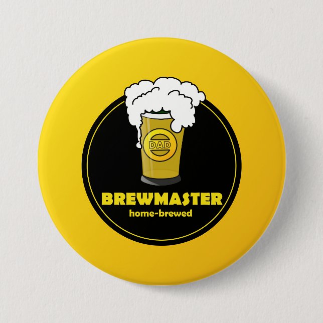 Biermeister Zuhause-gebrauter Vater Button (Vorderseite)