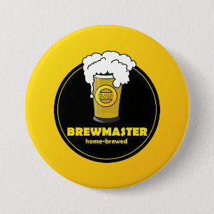 Biermeister Zuhause-gebrauter Vater Button