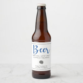 Bierpaare gut mit Truthühnern und schwierigen Verw Bierflaschenetikett