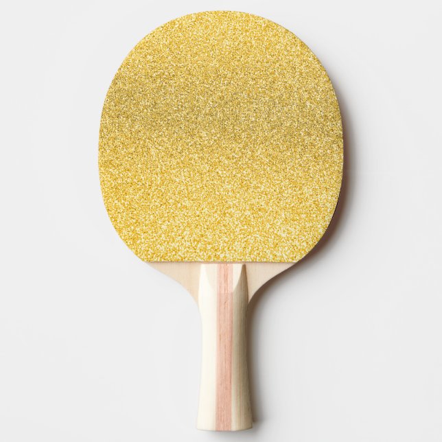 Bierpaddel aus Gold Glitzer Tischtennis Schläger (Vorderseite)