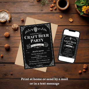 Bierparty-Einladung Vintage-Brauerei Einladung