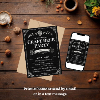 Bierparty-Einladung | Vintage-Brauerei Einladung