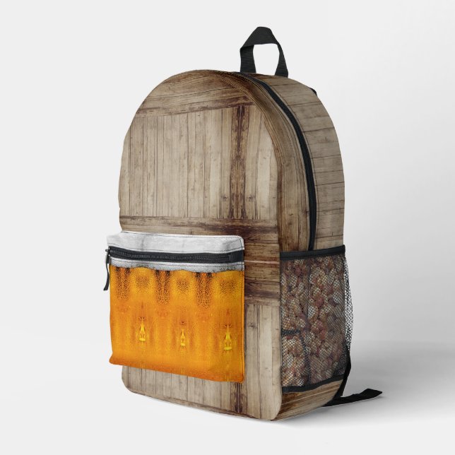 Bierpint Amber und Bar mit Nuts Bedruckter Rucksack (Rückseitige Ecke Rechts)