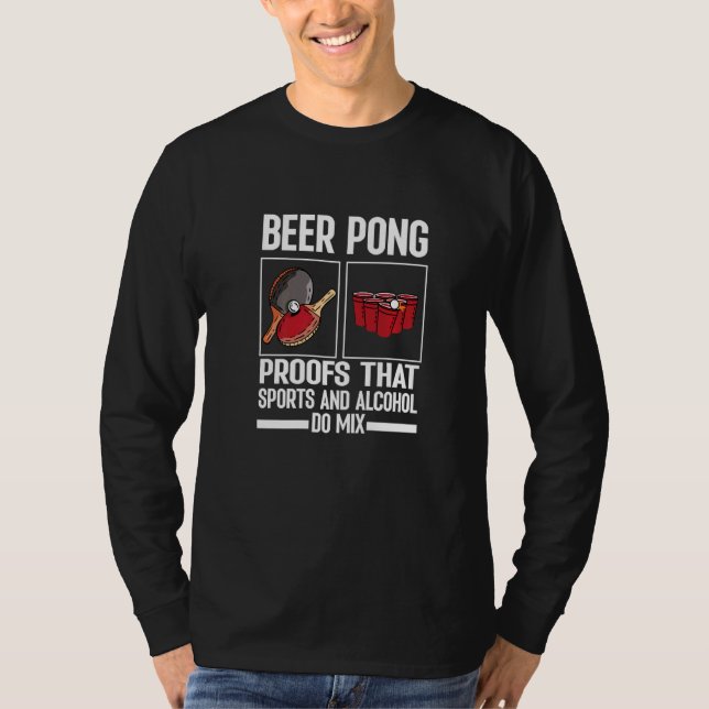 Bierpong beweist, dass Sport und Alkohol MX ta T-Shirt (Vorderseite)