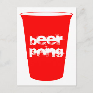 Bierpong Postkarte