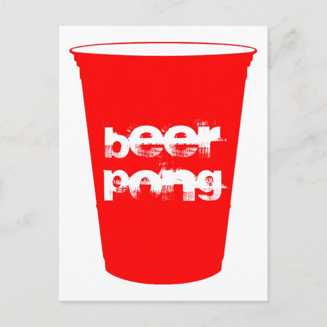 Bierpong Postkarte (Vorderseite)