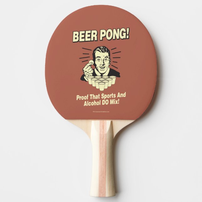 Bierpong: Proof Alcohol & Sports Mix Tischtennis Schläger (Vorderseite)