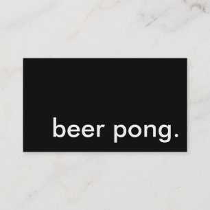 Bierpong. Visitenkarte