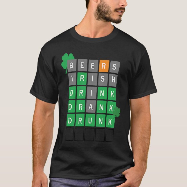 Biers Irish Drink getrunken Betrunken St Patrick's T-Shirt (Vorderseite)