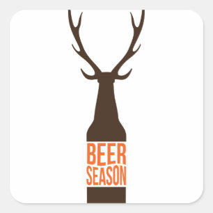 Biersaison Quadratischer Aufkleber