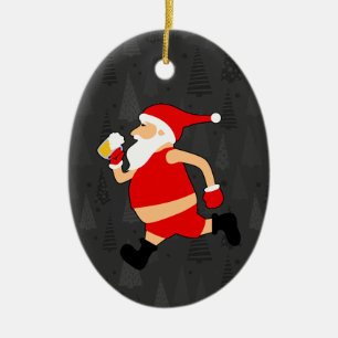 Biersanta-Weihnachtsfeiern Keramik Ornament
