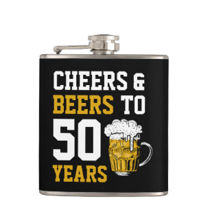 Biersorten bis 50 Jahre 50. Geburtstag  Flachmann