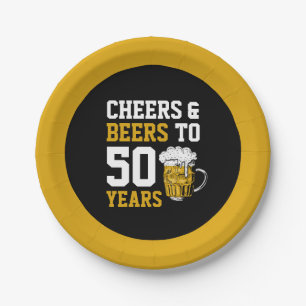 Biersorten bis 50 Jahre 50. Geburtstag Pappteller