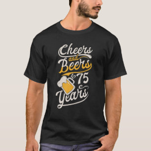 Biersorten bis 75 Jahre Happy Birthday T-Shirt