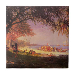 Bierstadt Albert, Die Landung von Columbus Fliese