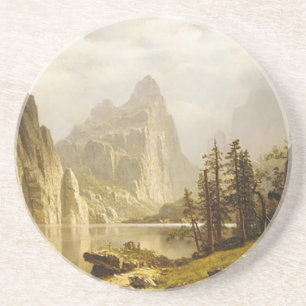 Bierstadt Albert Merced Fluss Yosemite Tal Getränkeuntersetzer