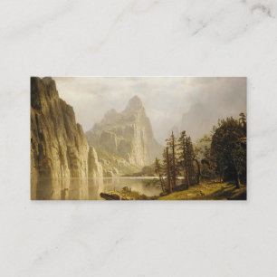 Bierstadt Albert Merced Fluss Yosemite Tal Visitenkarte
