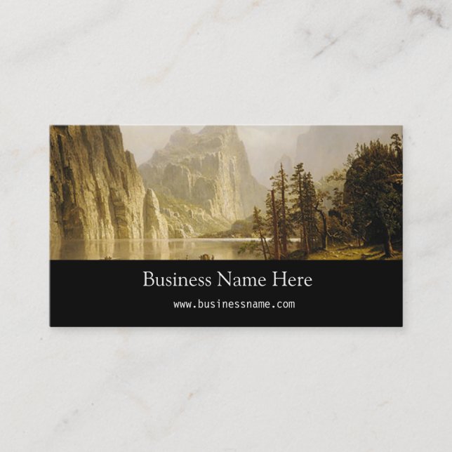 Bierstadt Albert Merced Fluss Yosemite Valley Visitenkarte (Vorderseite)