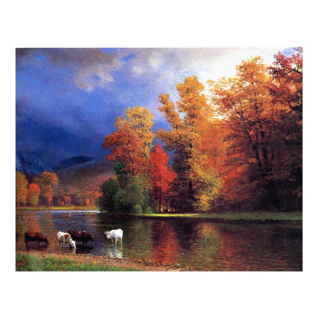 Bierstadt - Auf dem Saco, eine schöne Kunstmalerei Fotodruck (Vorne)