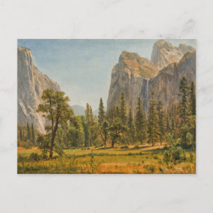 Bierstadt Brautschleierfälle, Yosemite Valley Postkarte