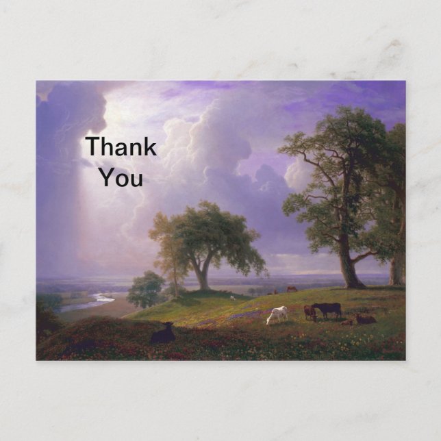 Bierstadt California Frühlingsgemälde Vielen Dank Postkarte (Vorderseite)