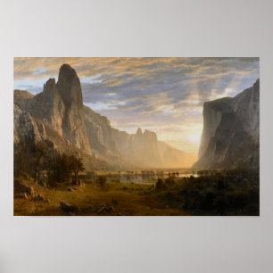 Bierstadt-Druck: Blick in das Yosemite-Tal Poster