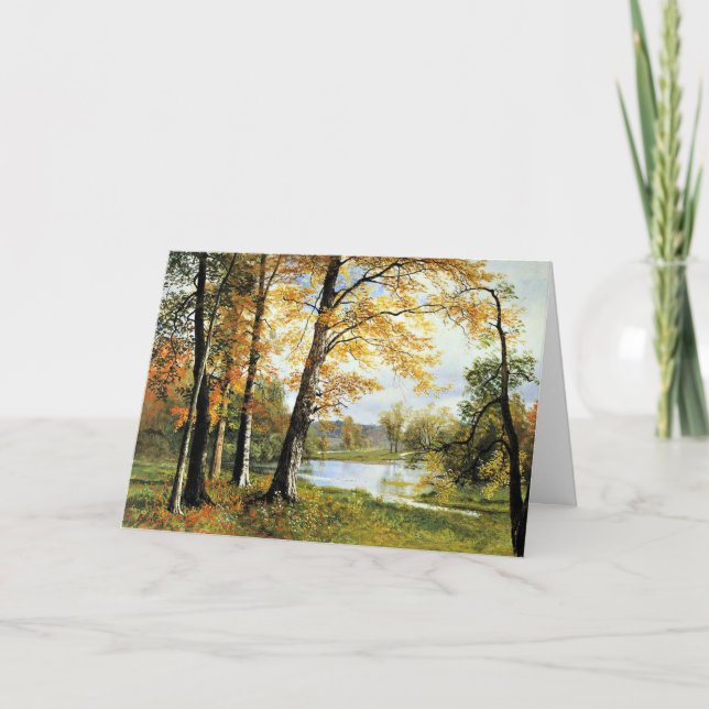 Bierstadt - Ein ruhiger See, schönes Gemälde, Karte (Vorderseite)