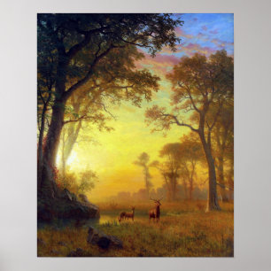 Bierstadt - Licht im Wald Poster