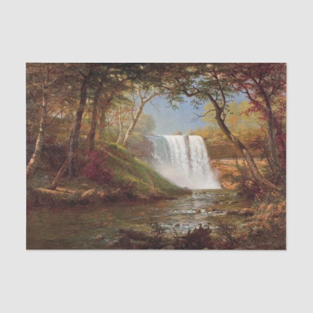 Bierstadt Minnehaha Falls Painting Seidenpapier (Vorderseite)