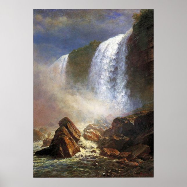 Bierstadt Niagara Falls Painting Poster (Vorne)