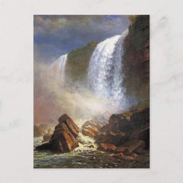Bierstadt Niagara Falls Painting Postkarte (Vorderseite)