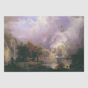 Bierstadt Rockies Lake Deer Wildlife Tissue Paper Seidenpapier