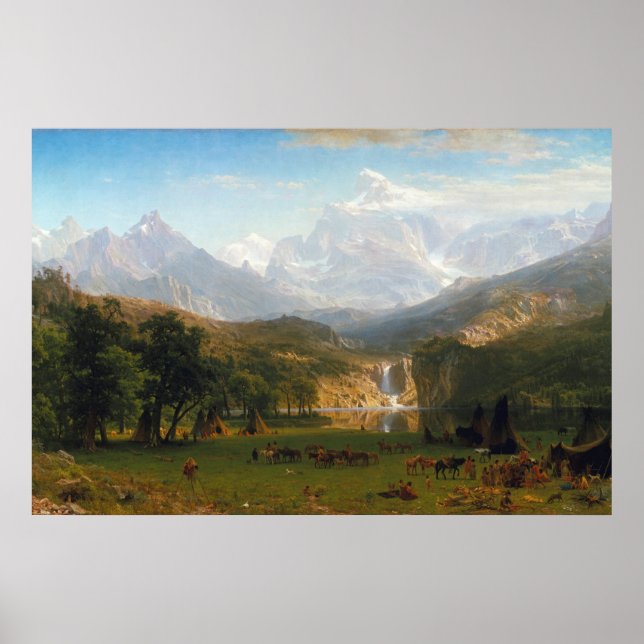 Bierstadt Rocky Mountains Landers Peak Malerei Poster (Vorne)