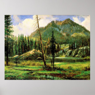 Bierstadt - Sierra Nevada Mountains, feine Kunst Poster
