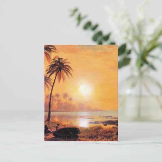 Bierstadt - Tropical Landscape Postkarte (Stehend Vorderseite)
