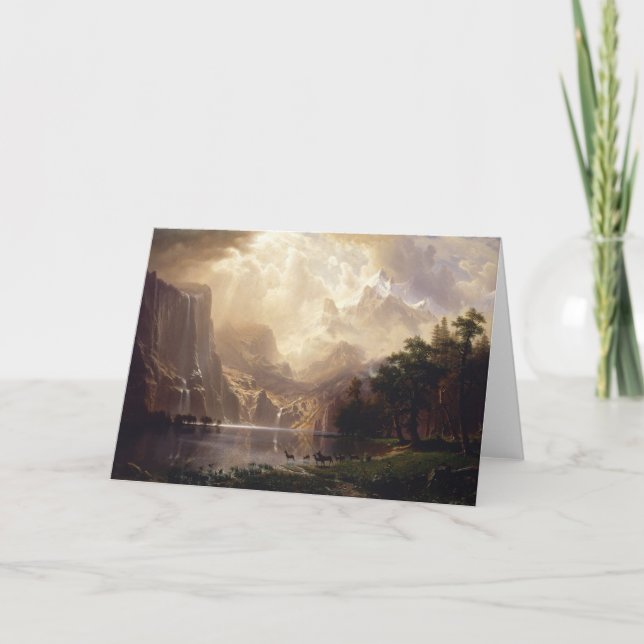 Bierstadt unter der Sierra Nevada-Berge Karte (Vorderseite)