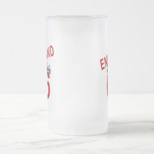 Bierstein-Vatertagsgeschenk ENGLANDS 66 mattiertes Mattglas Bierglas