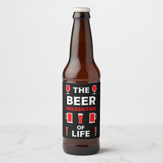 Biertrinker Bierflaschenetikett (Vorderseite)