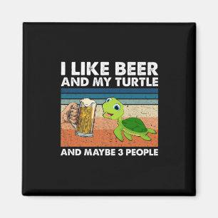 Biertrinker Ich mag Bier und meinen Schildkröten-G Magnet