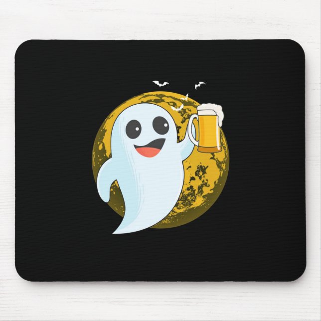 Biertrinker zu Halloween Mousepad (Vorne)