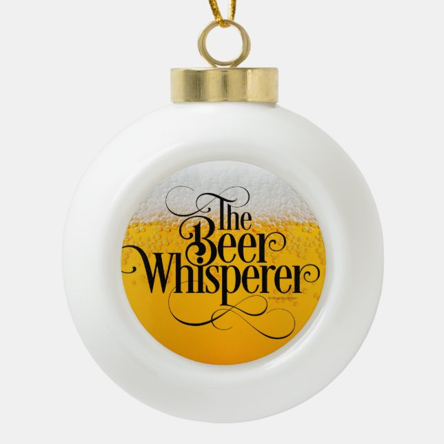 BierWhisperer Keramik Kugel-Ornament (Vorderseite)