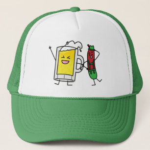 Bierwurst Oktoberfest Oktoberfest Lederhosen Truckerkappe