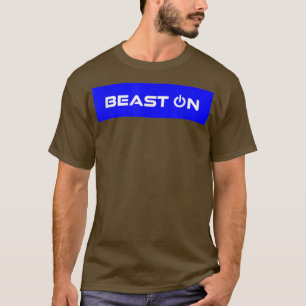 Biest auf Blue Rectangle Gym Motivation Fitness S T-Shirt