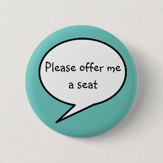 Bieten Sie mir einen Sitzplatz, blaue, versteckte  Button