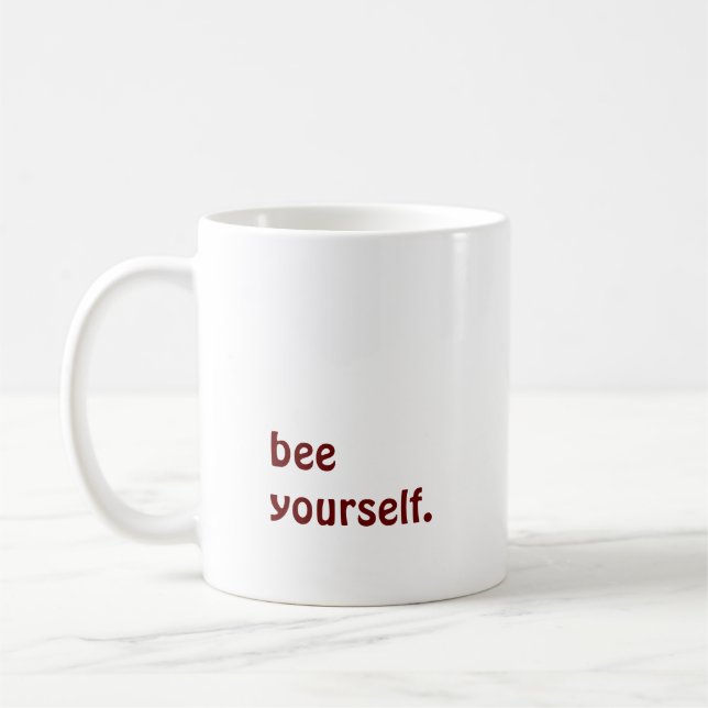 Bieten Sie sich selbst Kaffeetasse (Links)