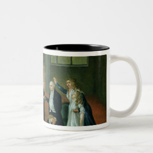 Bietender Abschied Louis XVI zu seiner Familie Zweifarbige Tasse