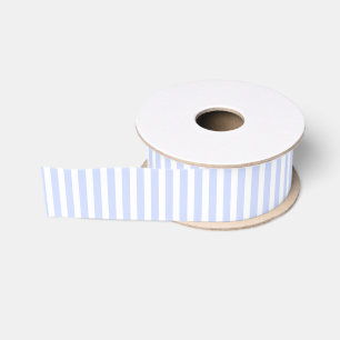 Bieter Baby Blue Pale Sky Blue und White Strip Ripsband