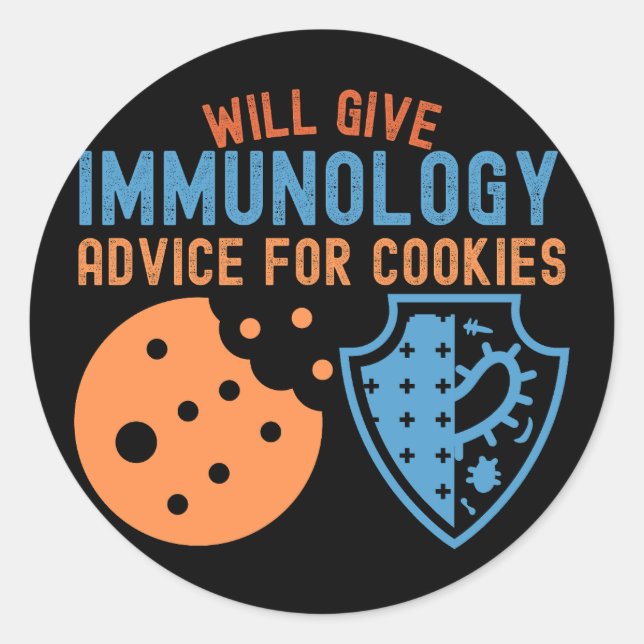 Bietet Immunologieberatung für Cookies Runder Aufkleber (Vorderseite)